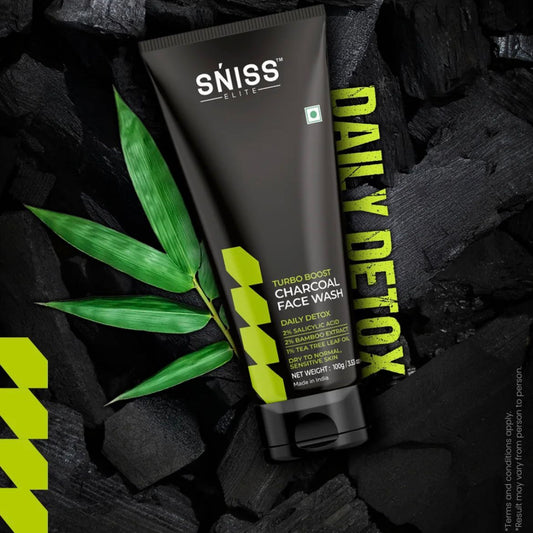 SNISS Elite Turbo Boost Charcoal Face Wash